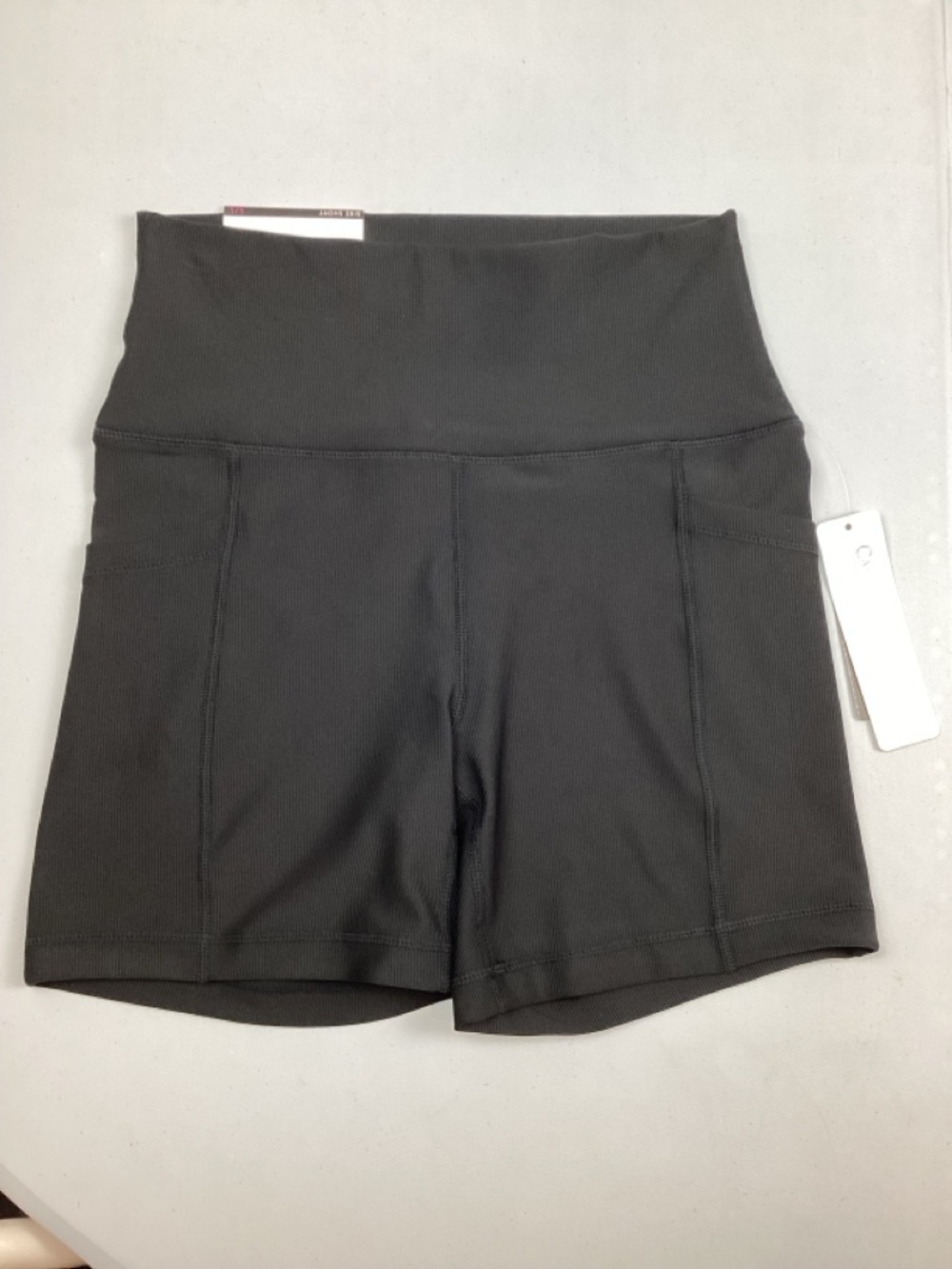 Catherine Malandrino High Waisted Black Bike Shorts Large NEW! Retail $48